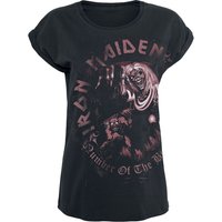 Iron Maiden T-Shirt - Number Of The Beast - S bis XXL - für Damen - Größe L - schwarz/used look  - Lizenziertes Merchandise! von Iron Maiden