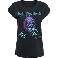 Iron Maiden T-Shirt - Pastel Eddie - S bis XXL - für Damen - Größe M - schwarz  - Lizenziertes Merchandise! von Iron Maiden