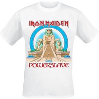 Iron Maiden T-Shirt - Powerslave World Slavery Tour 1984-1985 - S bis XXL - für Männer - Größe L - weiß  - Lizenziertes Merchandise! von Iron Maiden
