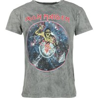 Iron Maiden T-Shirt - The Beast On The Run - World Peace Tour `83 - S bis 4XL - für Männer - Größe M - grau  - Lizenziertes Merchandise! von Iron Maiden