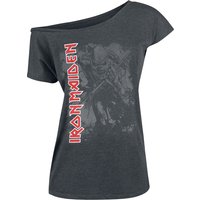 Iron Maiden T-Shirt - Trooper - S bis XXL - für Damen - Größe XL - grau meliert  - Lizenziertes Merchandise! von Iron Maiden