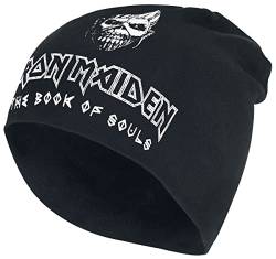 Iron Maiden The Book of Souls - Jersey Beanie Unisex Mütze schwarz 100% Baumwolle Band-Merch, Bands von Iron Maiden