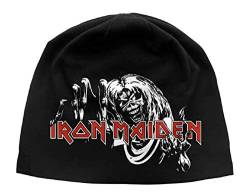 Unbekannt Iron Maiden Mütze Beanie Cap Number of The Beast Logo offiziell Schwarz Jersey von Iron Maiden
