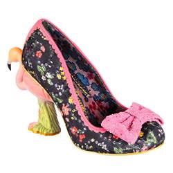 Irregular Choice Damen Blushing Bird Pumps, Schwarz Rosa Multi, 38 EU von Irregular Choice