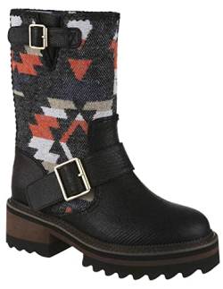 Irregular Choice Damen Herbstblätter Mode-Stiefel, Schwarz Multi, 39 EU von Irregular Choice