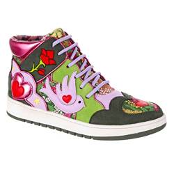 Irregular Choice Damen Hoher Himmel Sneaker, Grün Multi, 38 EU von Irregular Choice