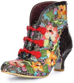 Irregular Choice Damen Lotusfresser Mode-Stiefel, Schwarz, 36 EU von Irregular Choice