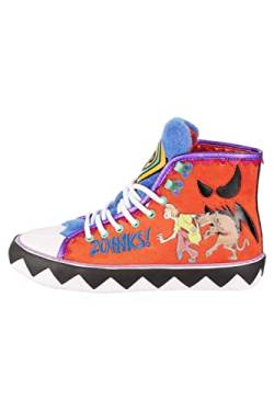 Irregular Choice Damen Zoinks Sneaker, Orange, 42 EU von Irregular Choice