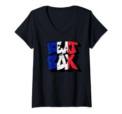 Damen France Beat Box - French Beat Boxen T-Shirt mit V-Ausschnitt von Irreverent Tees