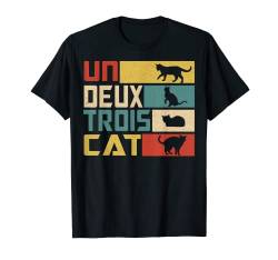 Un Deux Trois Cat - Lustiger französischer Wortspiel, lustige Katze T-Shirt von Irreverent Tees