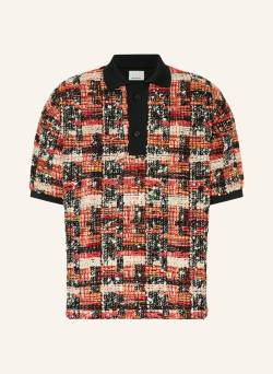 Isabel Marant Bouclé-Poloshirt Dorian Mit Glanzgarn rot von Isabel marant