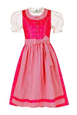 Isar Trachten Isar Trachten Kinderdirndl 3 TLG.pink mit karierter Schürzengröße. 86 von Isar-Trachten