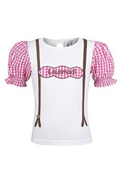 Isar-Trachten Mädchen T-Shirt 'Lausmadl', pink, 86 von Isar-Trachten