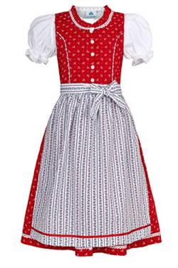 Kinderdirndl Fuchsstadt rot Set-3tlg. Isar T, Gr. 164 von Isar-Trachten