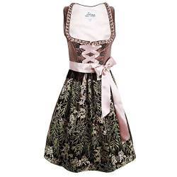 Iseaa Damen Dirndl Kleid Dirndlkleid Trachtenkleid Greta Violet mit Spitze 46 von Iseaa