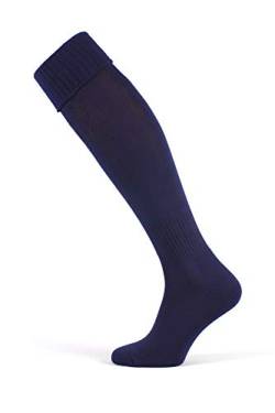 Iskierka Fußballstutzen Stutzenstrumpf Socken Soks 27-45 (dunkelblau, 42-45) von Iskierka