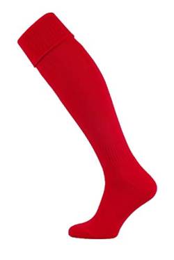 Iskierka Fußballstutzen Stutzenstrumpf Socken Soks 27-45 (rot, 42-45) von Iskierka