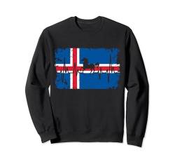 Isländer Islandpferd Reiten Puls Herzschlag Island Flagge Sweatshirt von Isländer Islandpferd Reiten Designs