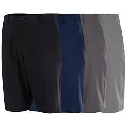 Island Green Herren, atmungsaktiv Golf-Shorts, hellgrau, 36 W von Island Green