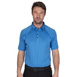 Island Green IGTS1648 4-Knopf-Cool-Pass-Poloshirt für Herren, Himmelblau, 2XL von Island Green