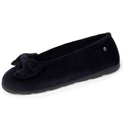 Isotoner Damen Ballerinas Schleife Sohle Everywear, Schwarz , 39 EU von Isotoner