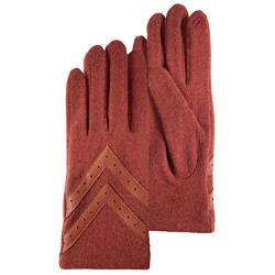 Isotoner Damen Handschuhe mit Touchscreen aus Wolle - ungefüttert, Mandarine, One size von Isotoner