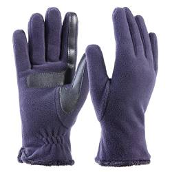 isotoner Damen Stretch Fleece Handschuhe für kaltes Wetter, Midnight Blue Smartdri, Einheitsgröße von Isotoner