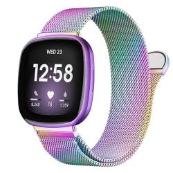 Issinlky Metallband Kompatibel mit Fitbit Versa 3/Fitbit Versa 4, Edelstahl Ersatz armband für Fitbit Sense 2/Fitbit Sense Smartwatch von Issinlky