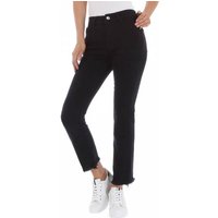 Bootcut Jeans für Damen in Schwarz von Ital-Design