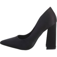 Ital-Design Damen Abendschuhe Elegant High-Heel-Pumps Blockabsatz High Heel Pumps in Schwarz von Ital-Design