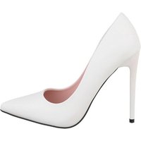 Ital-Design Damen Abendschuhe Elegant High-Heel-Pumps Pfennig-/Stilettoabsatz High Heel Pumps in Weiß von Ital-Design