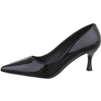 Ital-Design Damen Abendschuhe Elegant Pumps Pfennig-/Stilettoabsatz Klassische Pumps in Schwarz von Ital-Design