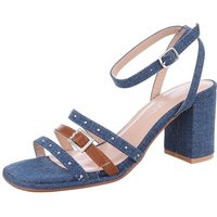 Ital-Design Damen Elegant Sandalette (86345206) Blockabsatz Sandalen & Sandaletten in Blau von Ital-Design