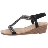 Ital-Design Damen Freizeit Keilsandalette (86016648) Keilabsatz/Wedge Keilsandaletten in Schwarz von Ital-Design