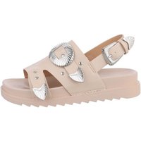 Ital-Design Damen Freizeit Riemchensandalette (85960166) Keilabsatz/Wedge Keilsandaletten in Beige von Ital-Design