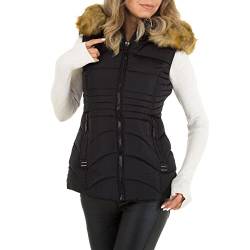 Ital Design Damen GEFÜTTERT KAPUZE (ABNEHMBAR) REISSVERSCHLUSS JACKE Gr. 2XL Schwarz von Ital Design