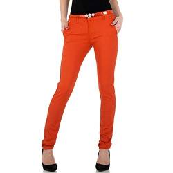 Ital Design Damen Low Chino Hose M. Sara Denim Gr. 27 Orange von Ital Design