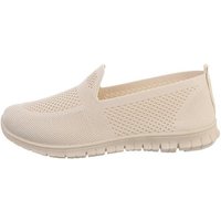 Ital-Design Damen Low-Top Freizeit Slipper Flach Sneakers Low in Beige von Ital-Design