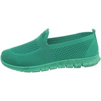 Ital-Design Damen Low-Top Freizeit Slipper Flach Sneakers Low in Grün von Ital-Design