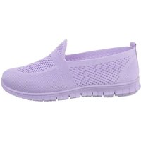 Ital-Design Damen Low-Top Freizeit Slipper Flach Sneakers Low in Lila von Ital-Design