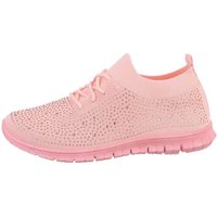 Ital-Design Damen Low-Top Freizeit Sneaker (85960015) Flach Sneakers Low in Rosa von Ital-Design