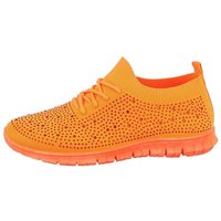 Ital-Design Damen Low-Top Freizeit Sneaker (85960021) Flach Sneakers Low in Orange von Ital-Design