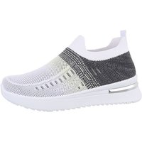 Ital-Design Damen Low-Top Freizeit Sneaker (85960437) Keilabsatz/Wedge Sneakers Low in Weiß von Ital-Design