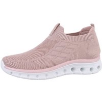 Ital-Design Damen Low-Top Freizeit Sneaker (86188289) Flach Sneakers Low in Altrosa von Ital-Design