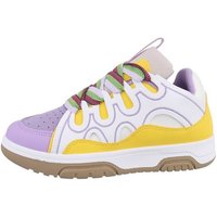 Ital-Design Damen Low-Top Freizeit Sneaker Flach Sneakers Low in Lila von Ital-Design