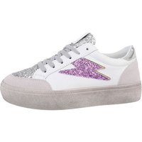 Ital-Design Damen Low-Top Freizeit Sneaker Flach Sneakers Low in Weiß von Ital-Design