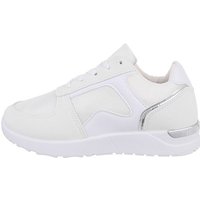 Ital-Design Damen Low-Top Freizeit Sneaker Flach Sneakers Low in Weiß von Ital-Design