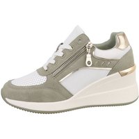 Ital-Design Damen Low-Top Freizeit Sneaker Keilabsatz/Wedge Sneakers Low in Grün von Ital-Design