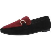 Ital-Design Damen Mokassins Freizeit Slipper (86188144) Blockabsatz Mokassins in Weinrot von Ital-Design