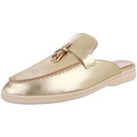 Ital-Design Damen Mules Freizeit Pantolette (86192501) Blockabsatz Pantoletten in Gold von Ital-Design